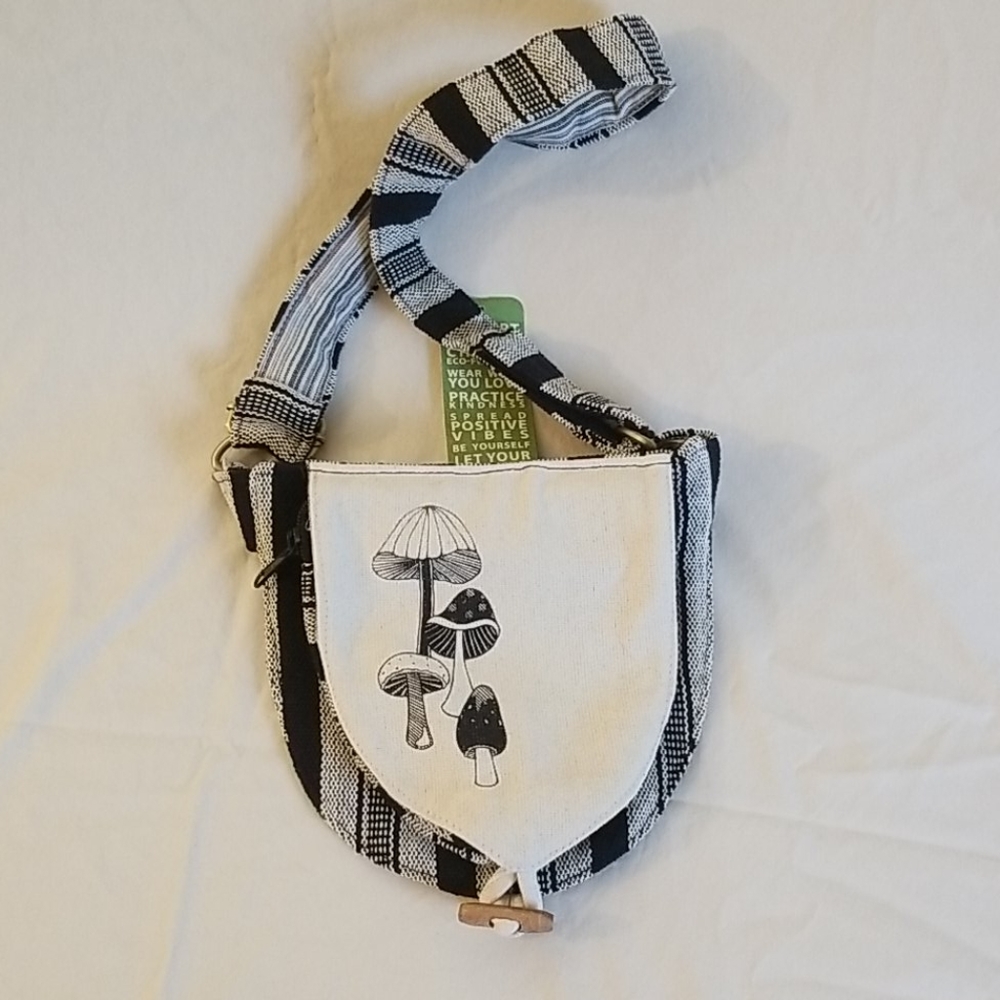 Mushroom Canvas BoHo Hip Bag